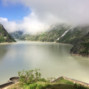 As the mist clears over the Grimsel See, high in the Swiss Alps www.educated-traveller.com
