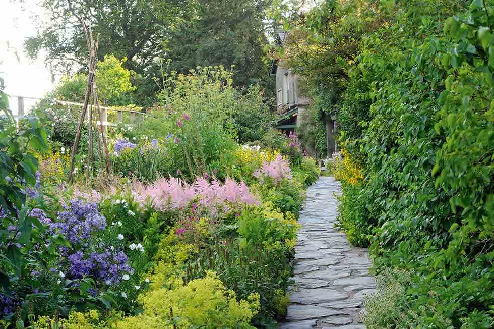 The garden path leading to Beatrix Potter's home