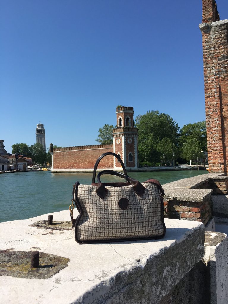 My Herdwick handbag makes an appearance in Venice at the Arsenale, ship-building yard - June 2019