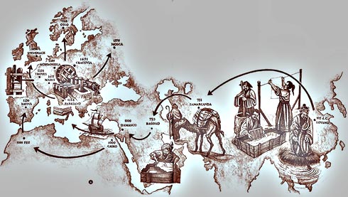 Fabriano - paper making skills arrive in Italy around 1250