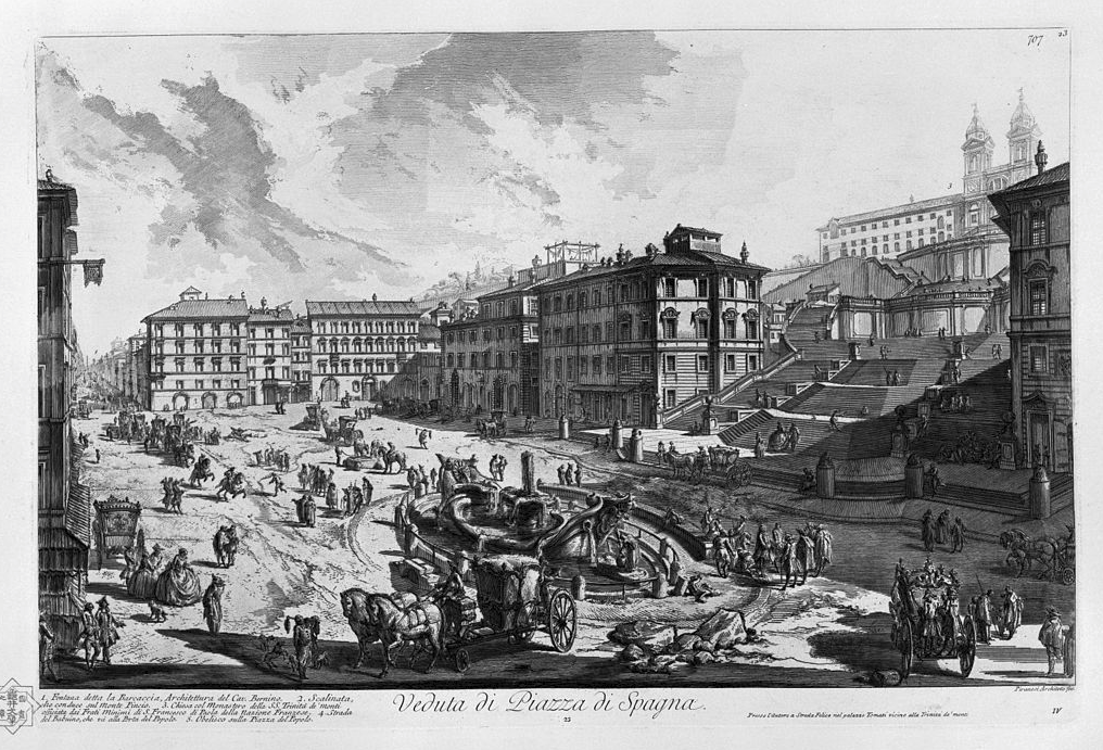 GT - Veduta, Piazza di Spagna - Piranesi