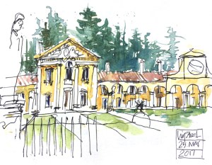 Villa Maser (Barbaro) at Maser, Veneto - by Liz Steel