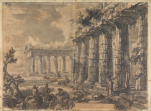 Paestum sketch by Piranesi - John Soane Museum, London