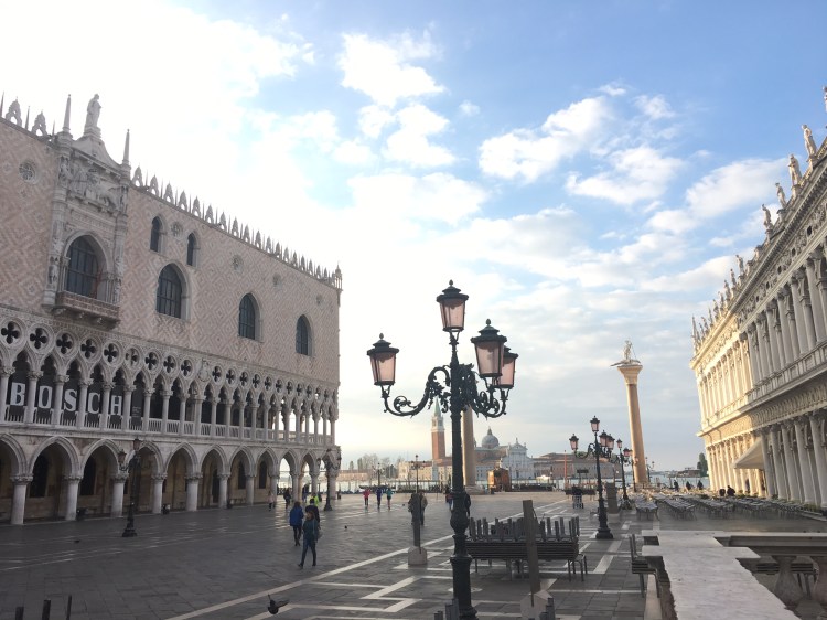 Venice - La Piazetta in early morning, April 2017 - www.educated-traveller.com