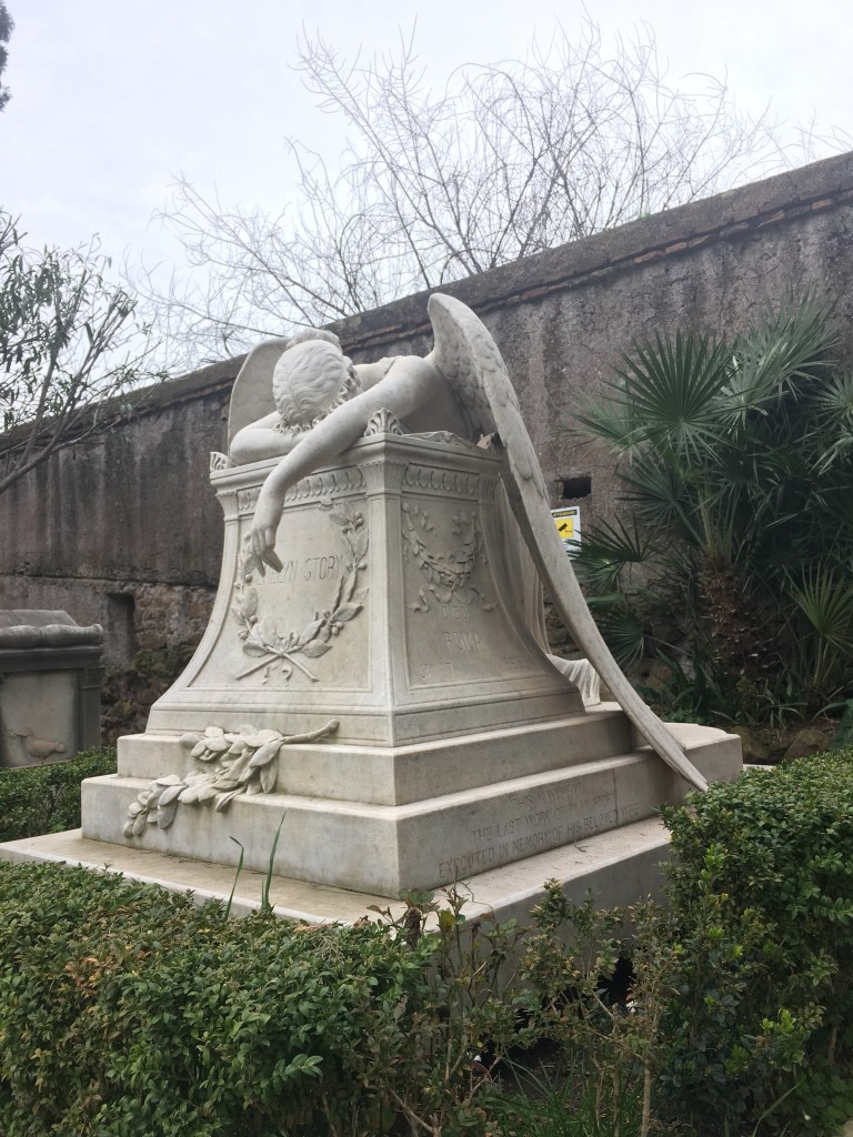 The grieving angel, Protestant Cemetery, Rome