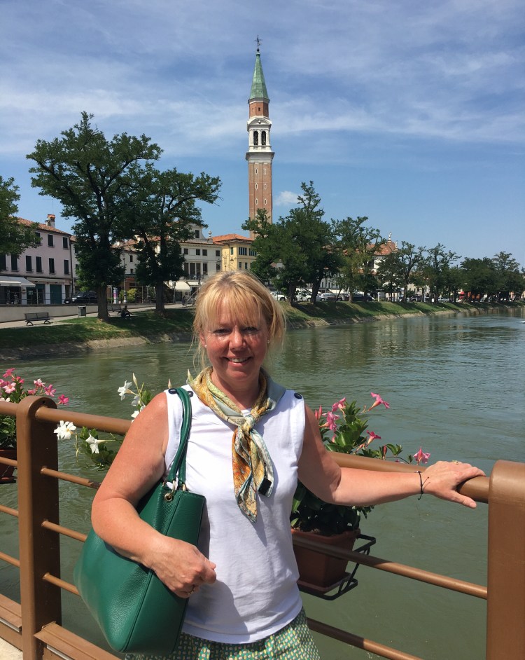Janet Simmonds - The Educated Traveller at The Molino, Dolo - by the Brenta Canal. August 2018