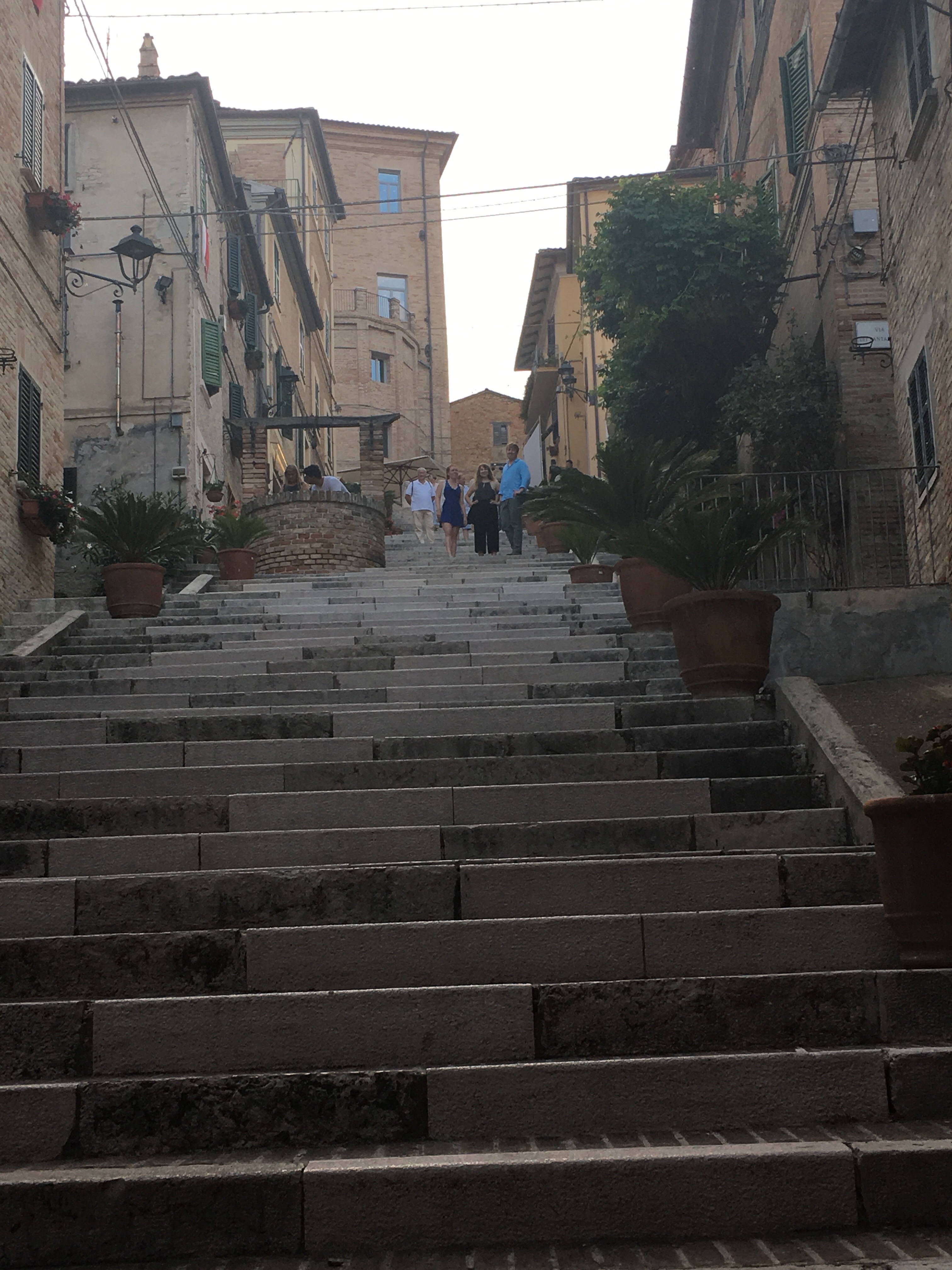 Corinaldo - one of the many staircases leading to the centre of town. www.educated-traveller.com