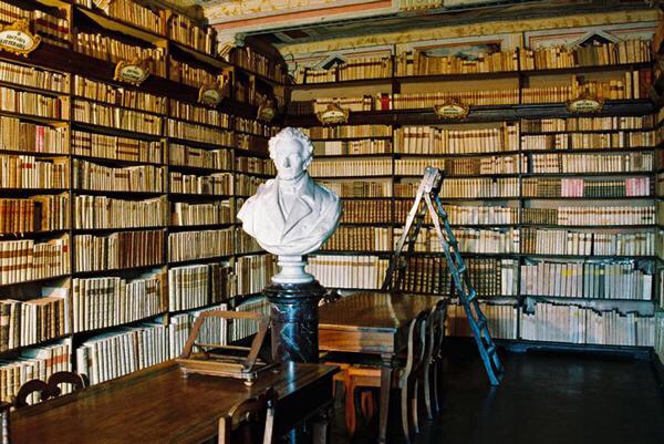 The library at Casa Leopardi, Recanati