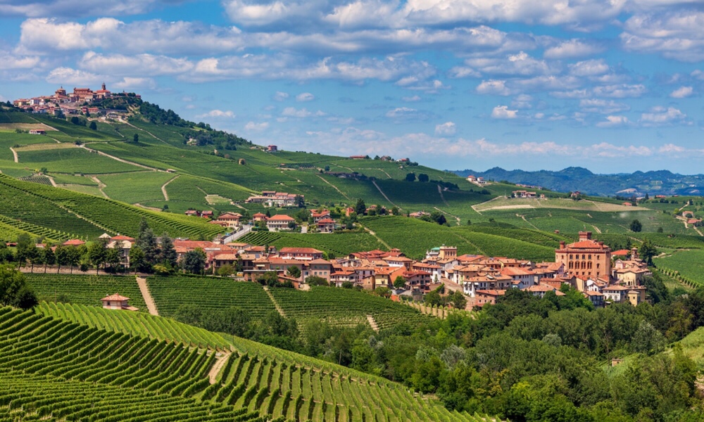 Barolo and its castle, Piedmonte, Italy