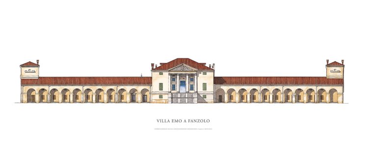 Villa Emo - water colour sketch
