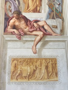 Fresco painter Zelotti created these wonderful trompe l'oeil paintings in the main reception room