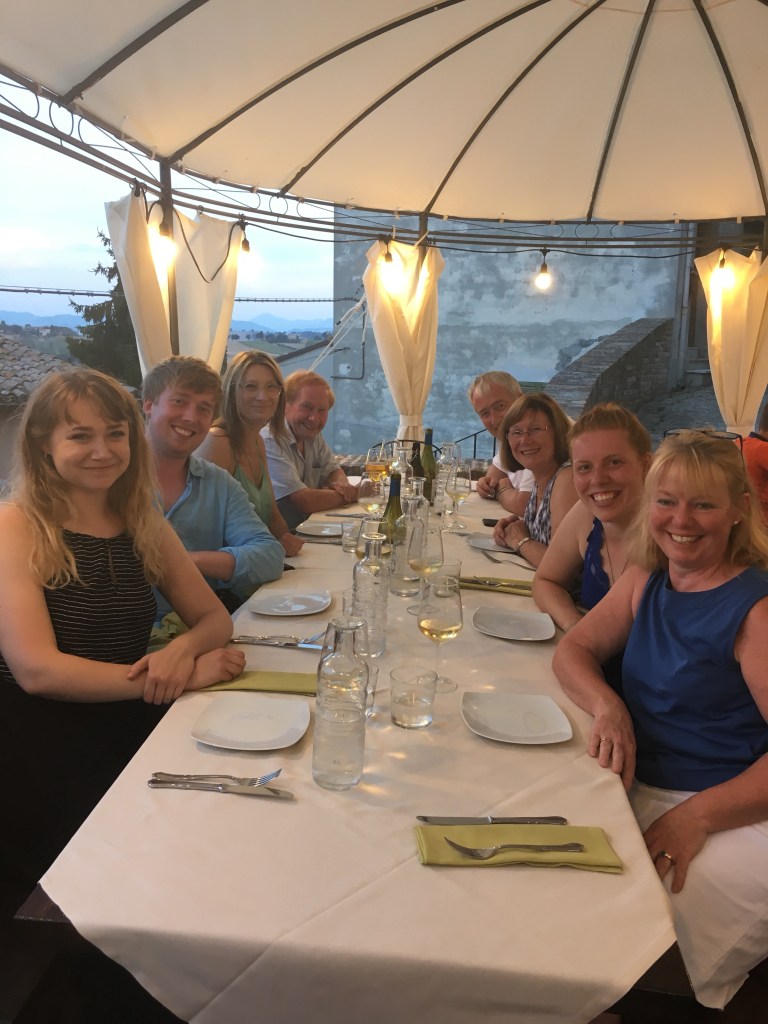 Corinaldo, Le Marche - dinner en famille