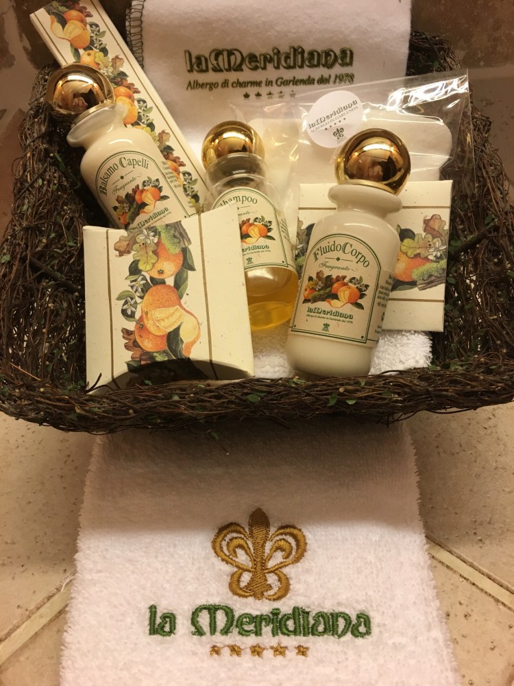 La Meridiana, Garlenda, Liguria, Italy - the most fabulous array of bathroom toiletries. www.educated-traveller.com