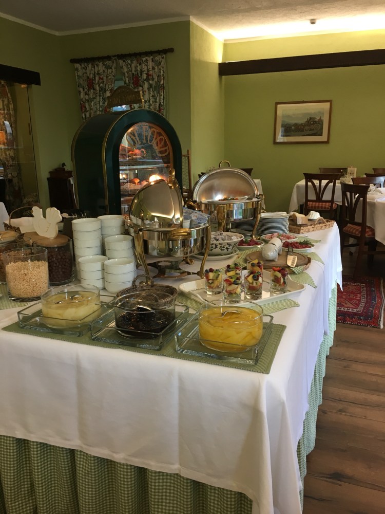 The Morning Room at La Meridiana - a delicious combination of fresh fruits, pastries and bacon and eggs if you dare!! www.educated-traveller.com