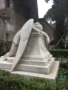 The grieving angel, Protestant Cemetery - Rome www.educated-traveller.com