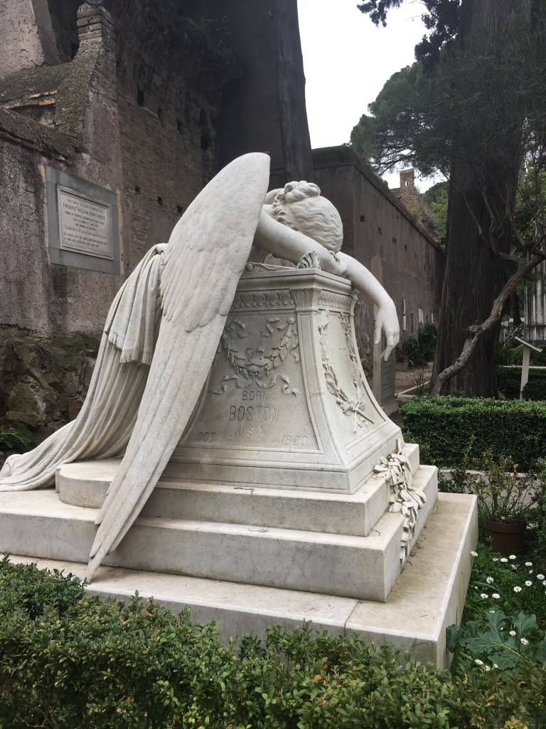 The grieving angel, Protestant Cemetery - Rome www.educated-traveller.com