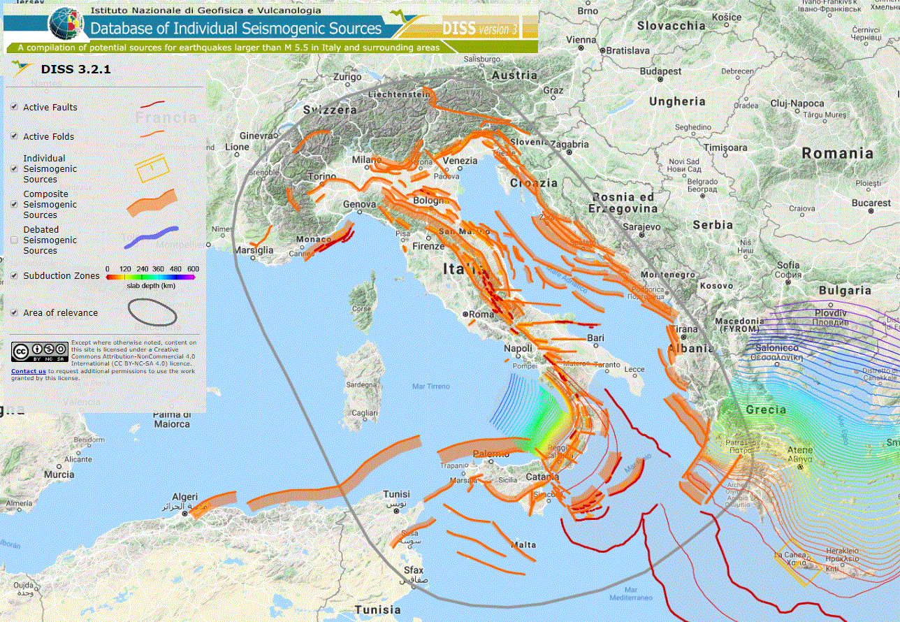 Seismic Activity Map - Italy, 2018 (ingv) 