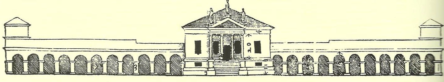 Villa Emo, Fanzolo, wood cut c.1570 - tinted