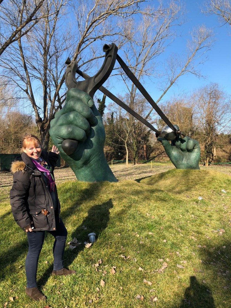 Lorenzo Quinn's 'Stop Playing Sculpture'