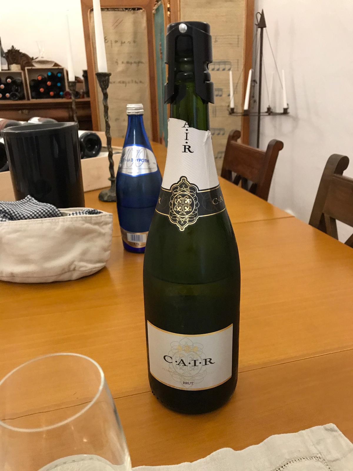 A sparkling wine from Rhodes - Cair, very drinkable