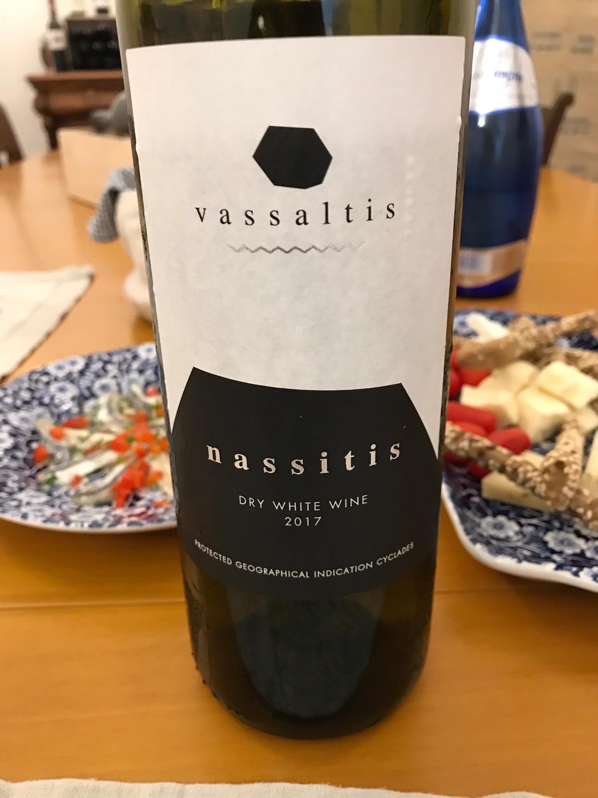 Vassaltis vineyard's Nassitis - dry, white wine (2017)