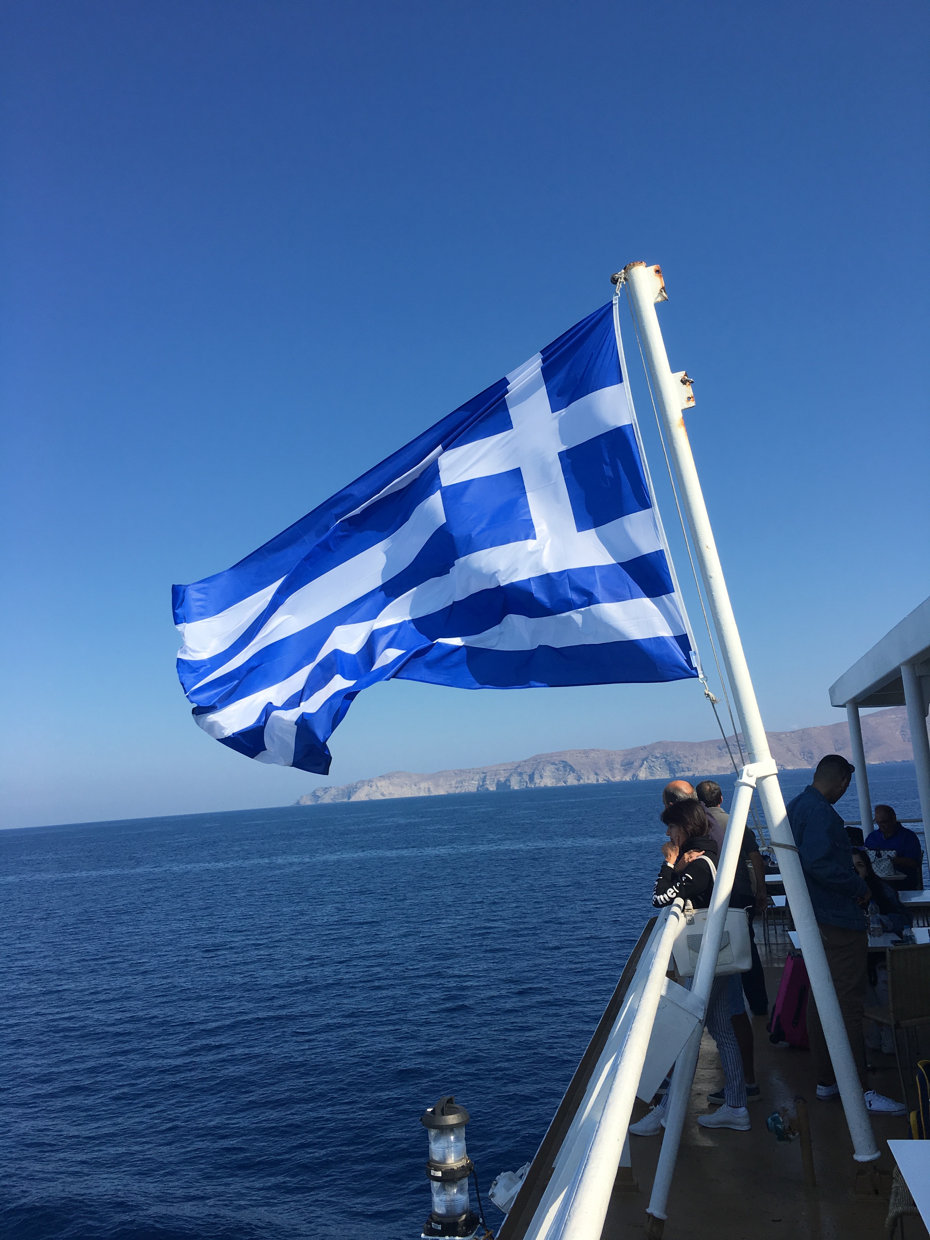 Greece - the blue sky, the blue and white flag...