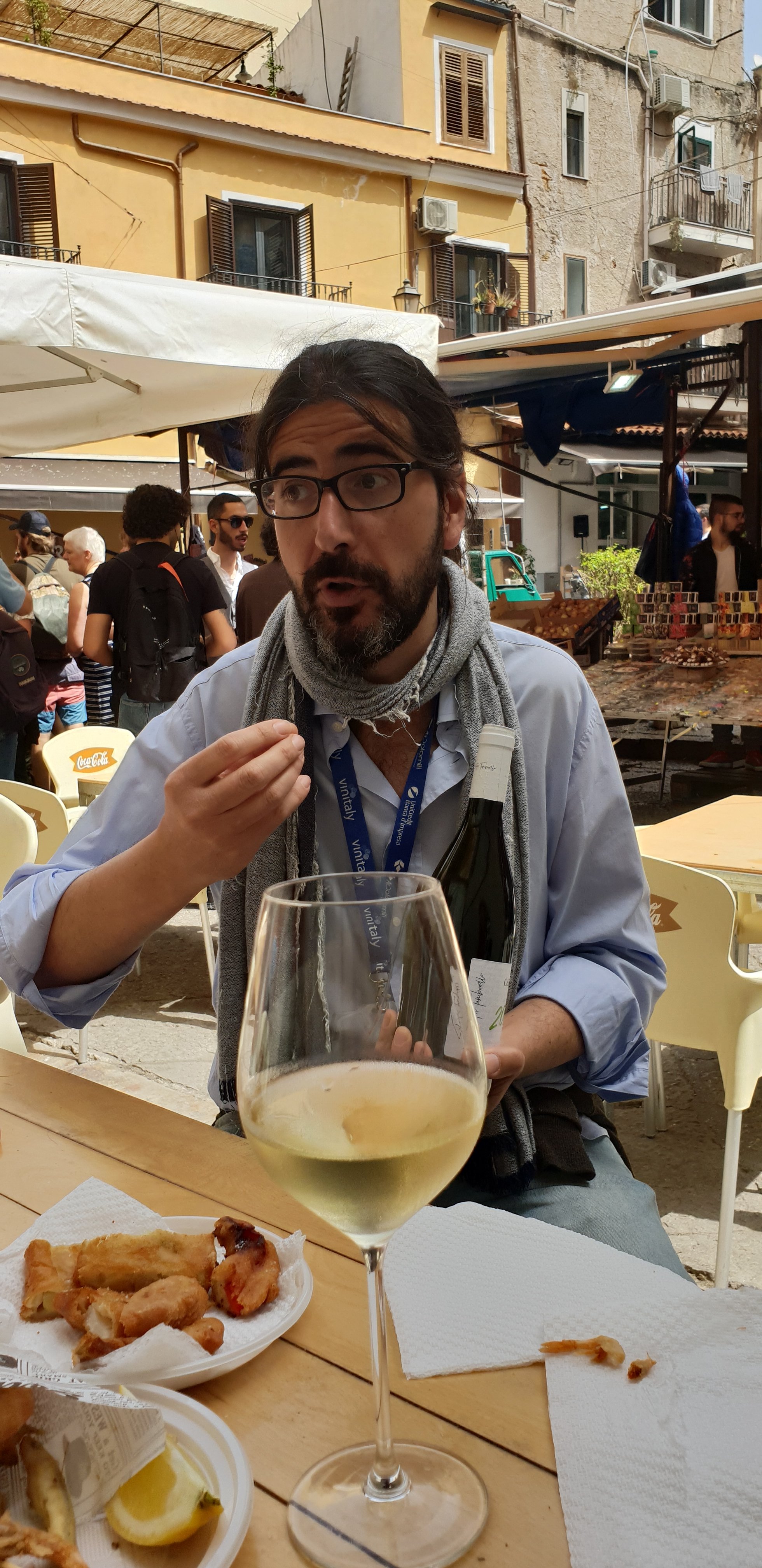 Giorgio explains Sicily's wine industry to us!