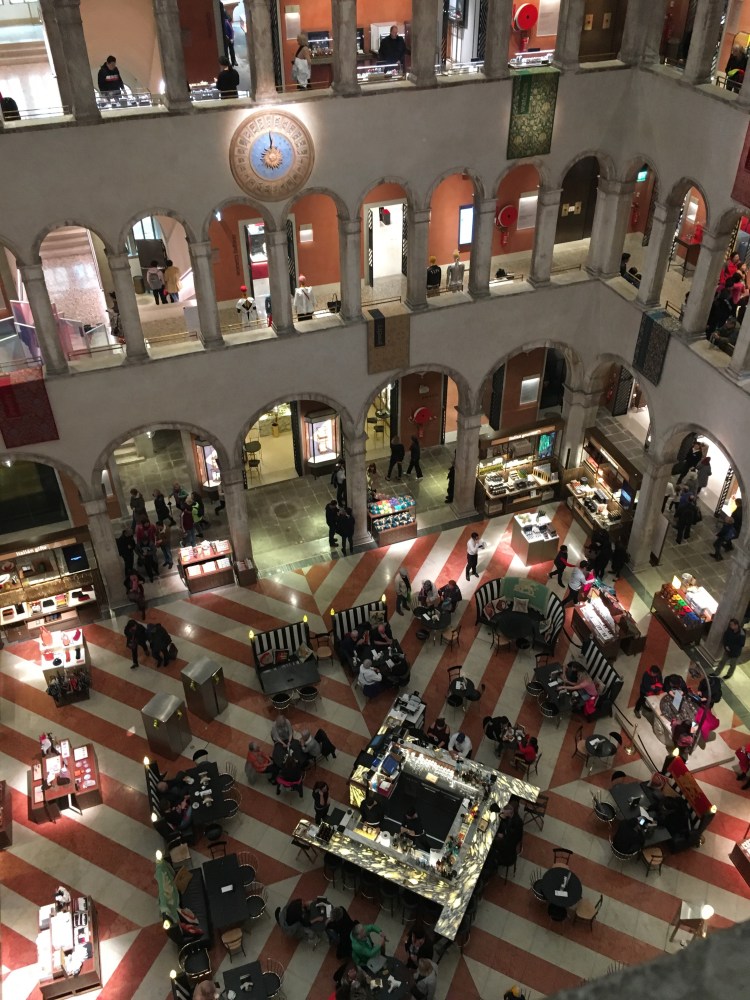 The Fondaco dei Tedeschi has been returned to its former glory as a commercial centre for the 21st century. In a way it is the ultimate 'cathedral' to the consumerism of our age.