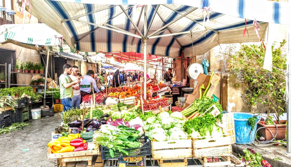 Capo Market, Palermo - a colourful selection of fruit and vegetables