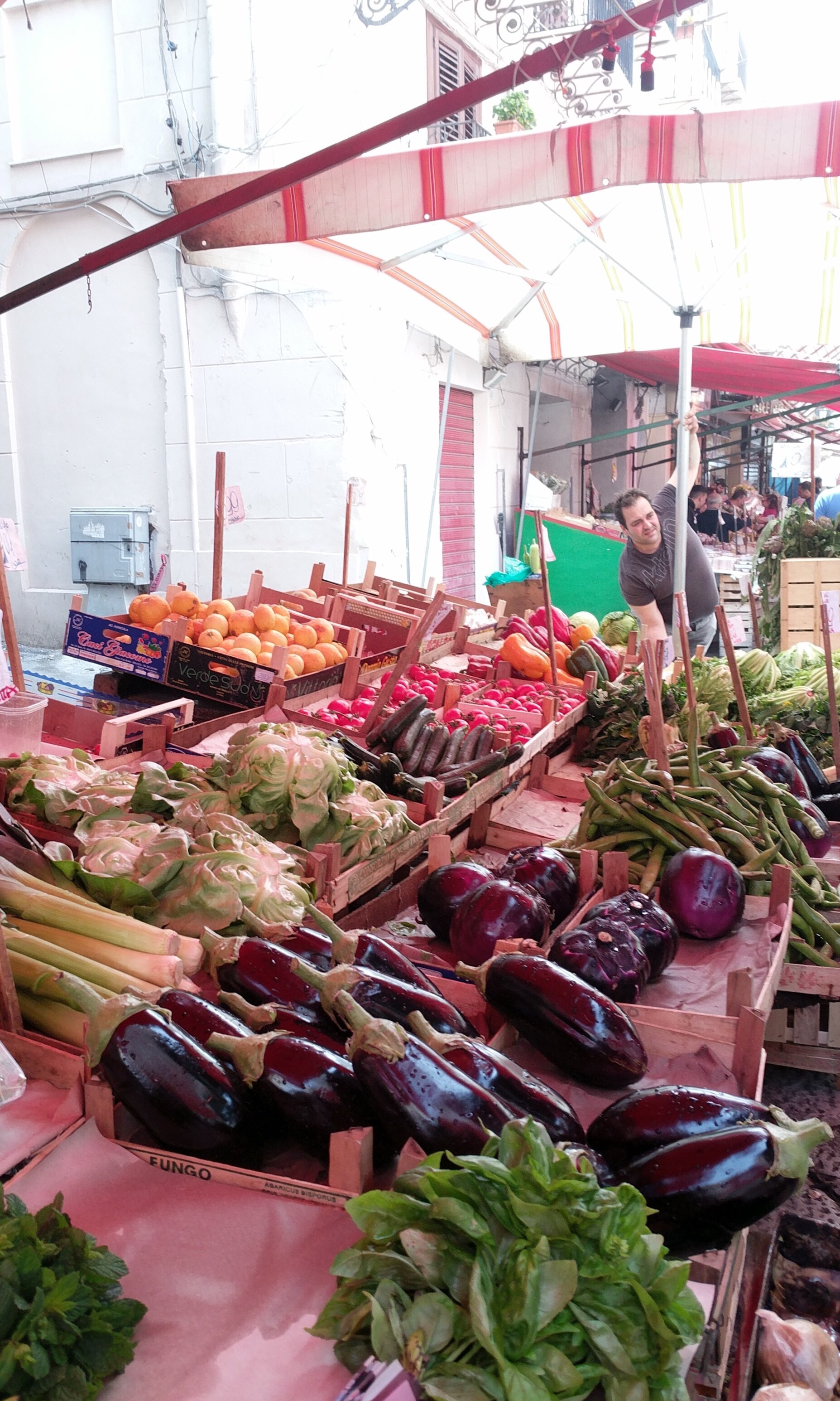 Palermo street markets - vegetable selections 