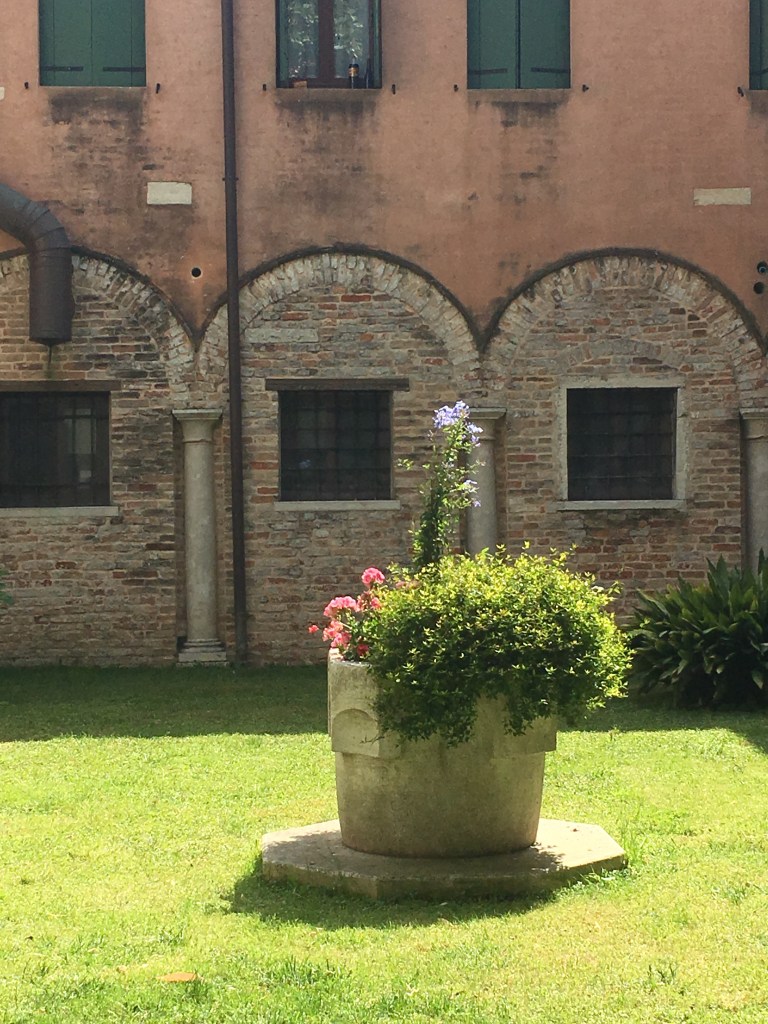 Cloisters of Santa Maria della Visitazione, Zattere, Venice - hosts Antigua & Barbuda 'Carnival and Resistance' display at 2019 Biennale. www.educated-traveller.com