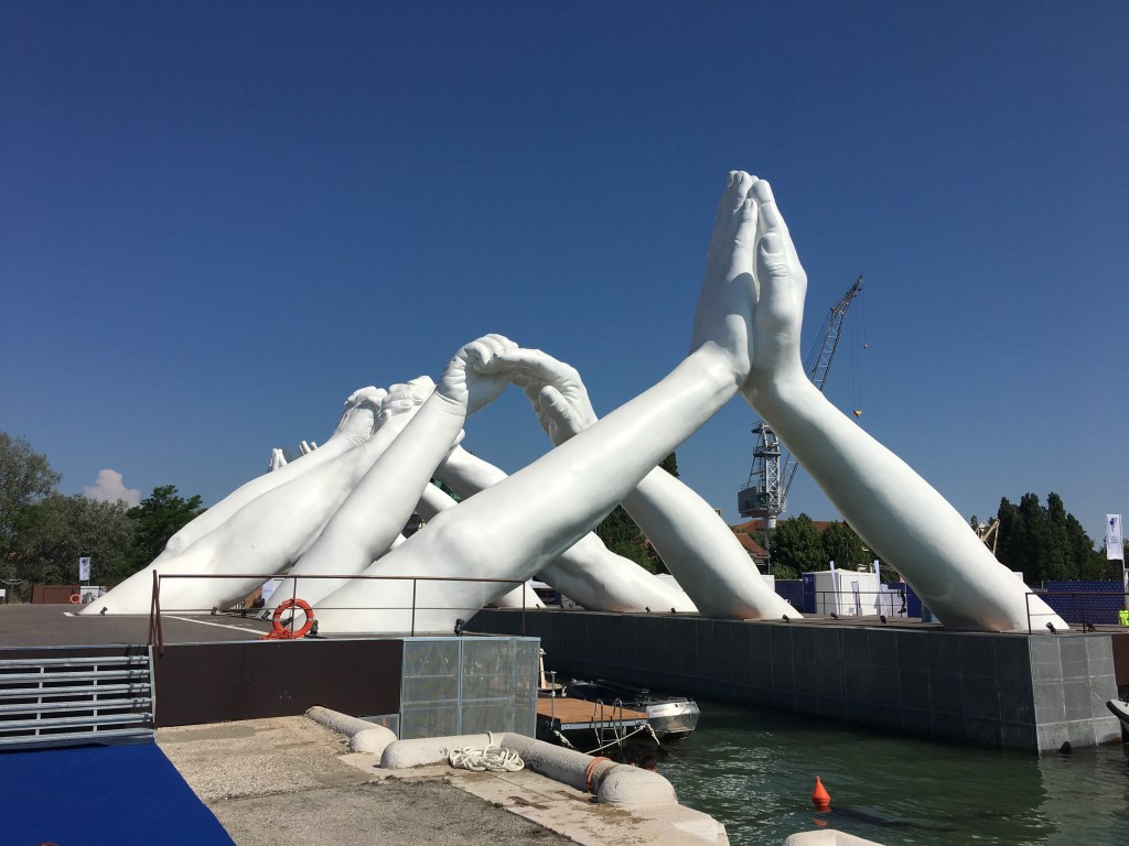 Lorenzo Quinn's - Building Bridges, Venice, 2019