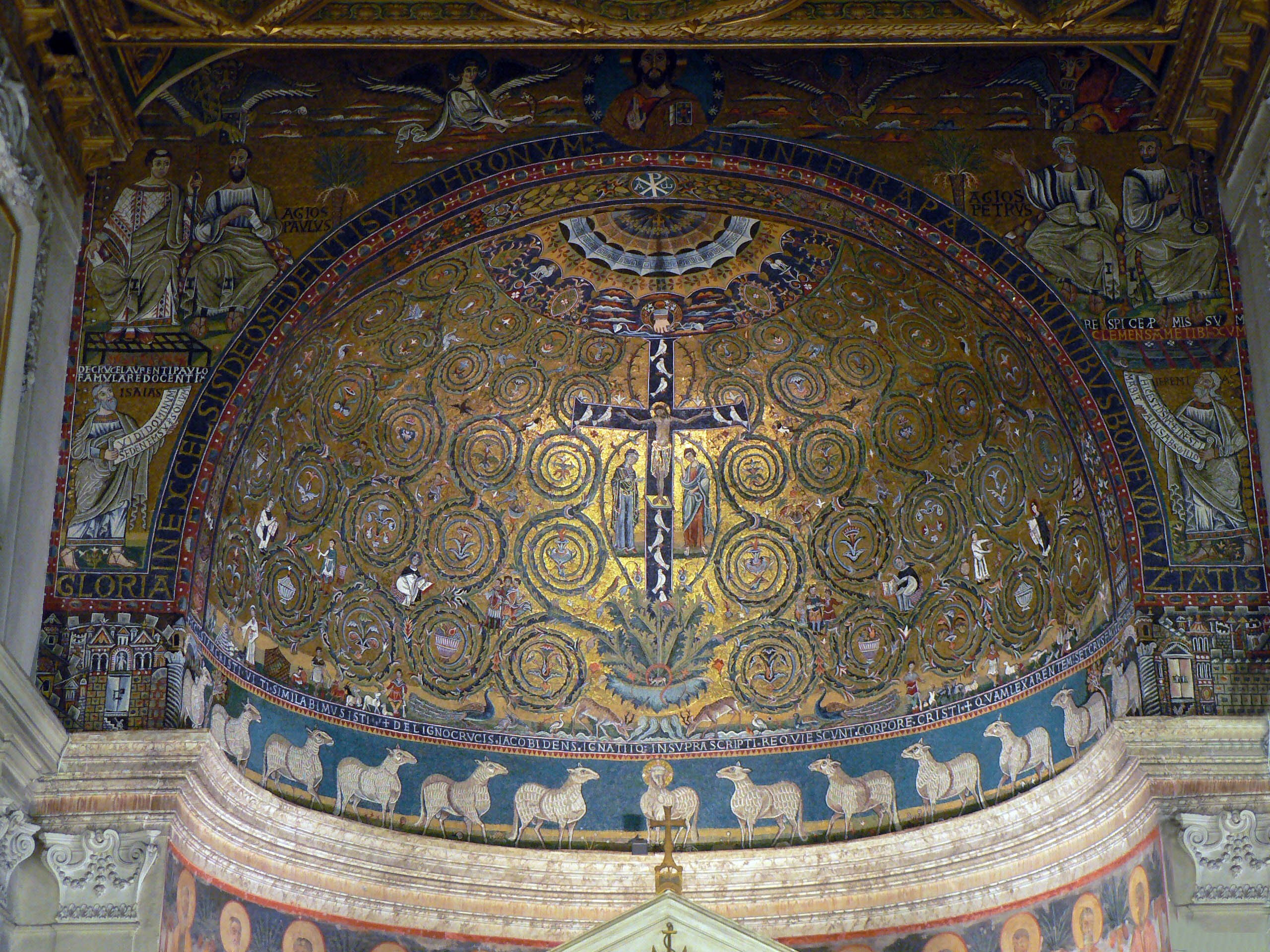 San Clemente - mosaics in 12th century apse, Rome