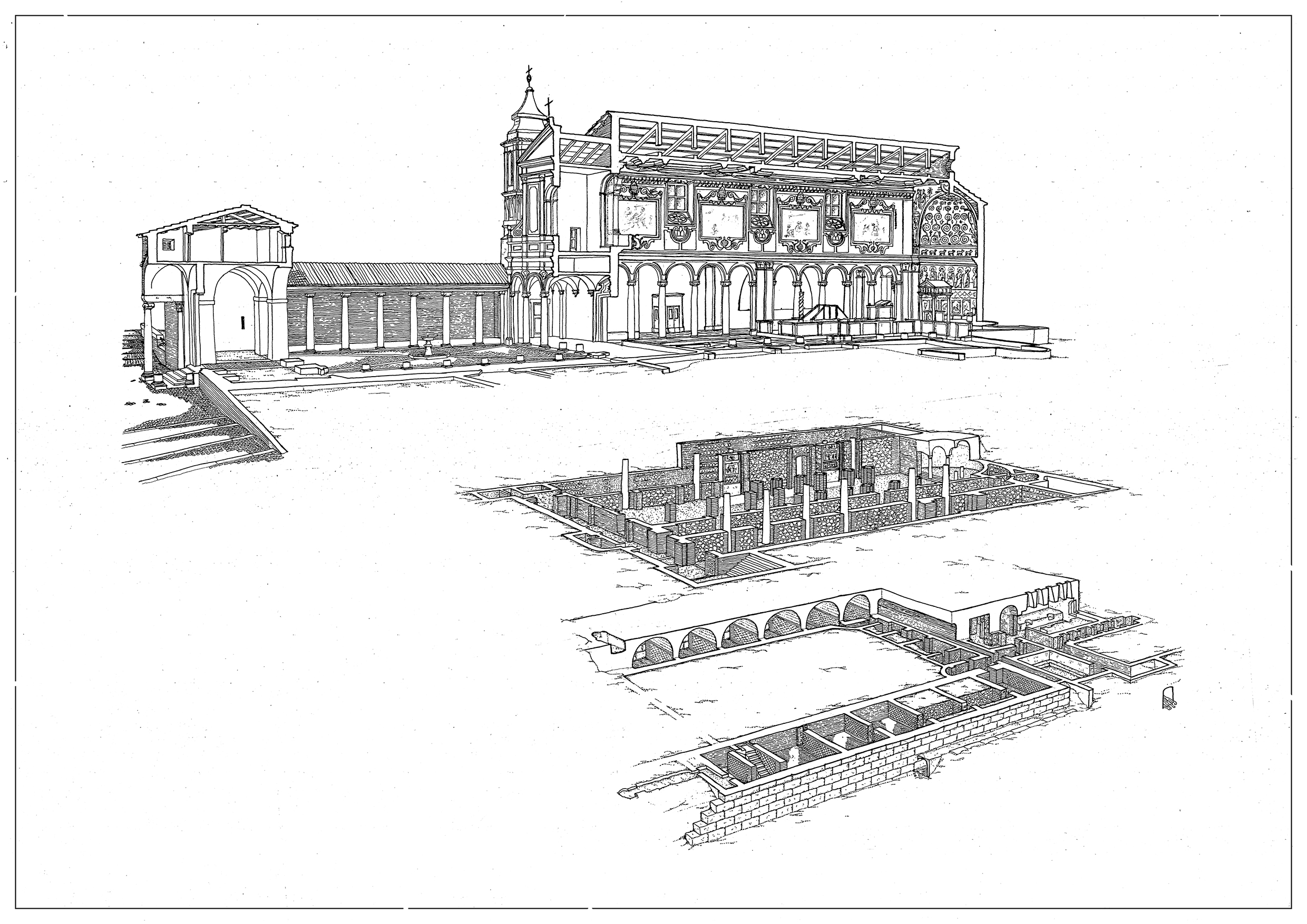 Rome - Basilica of San Clemente, 12th, 4th and 1st Century places of worship