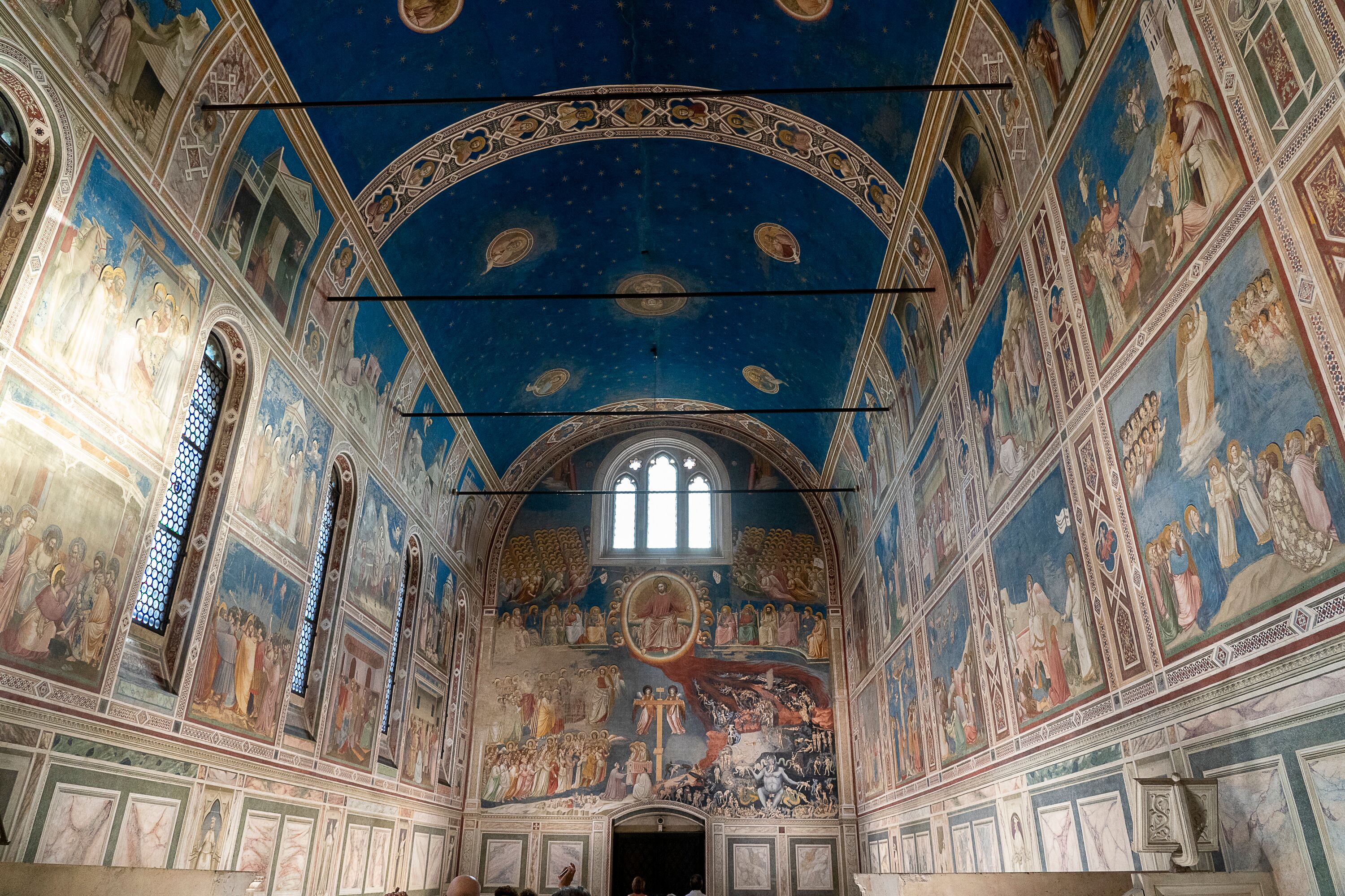 Scrovegni Chapel - Giotto's colorful 'Last Judgement' on the original entrance wall of the Arena Chapel. Photo by www.nicolefriedler.com