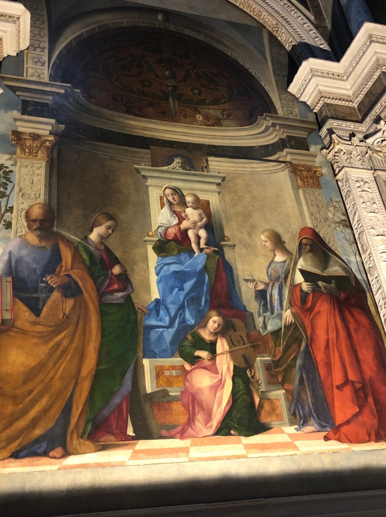 Bellini Masterpiece - Madonna + Saints Peter, Catherine, Lucy and Jerome - Church of San Zaccaria, Venezia - 1505
