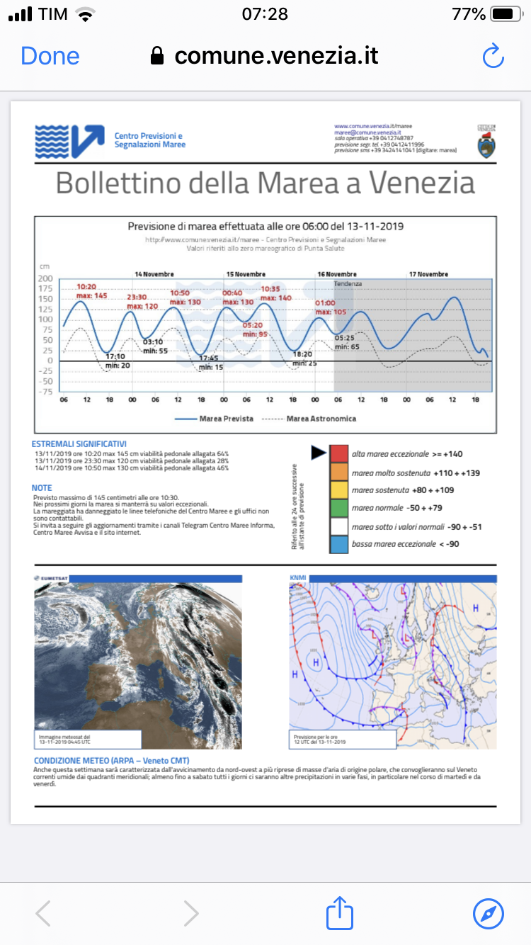 Venice - High Tide Information distributed by CPSM