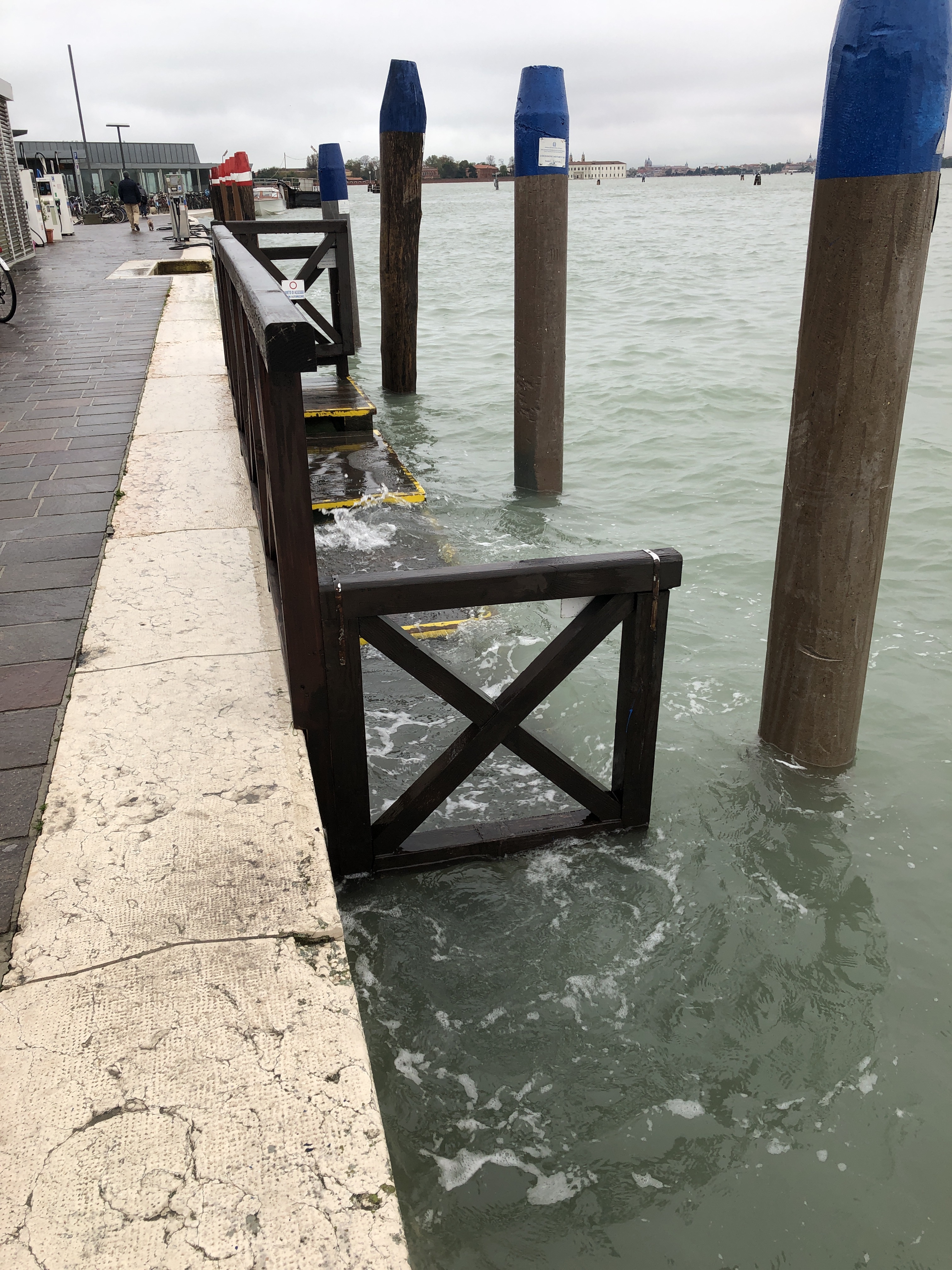Venice - high water, Lido facing towards San Servolo