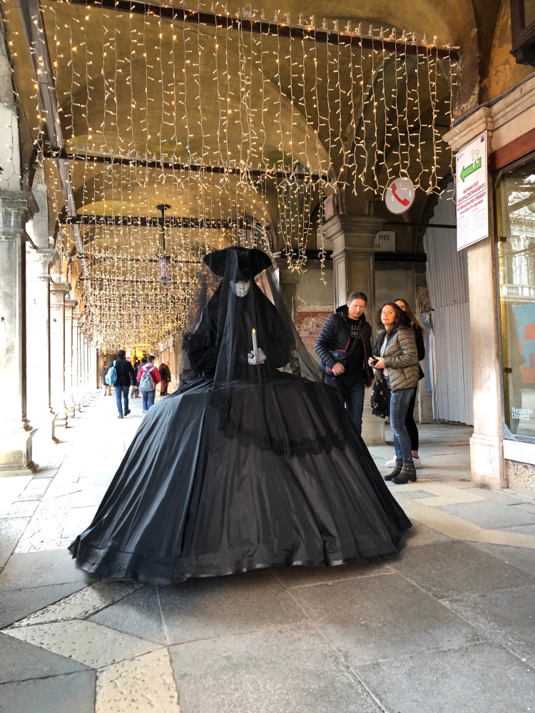 The widows weeds - she wears them well! Carnevale 2020 - a perfect example of 17th century social distancing