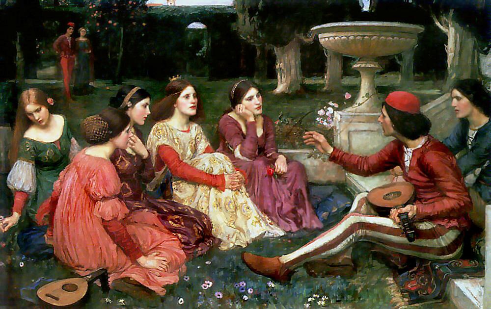 Boccaccio's Decameron by Victorian artist JW Waterhouse (1916)