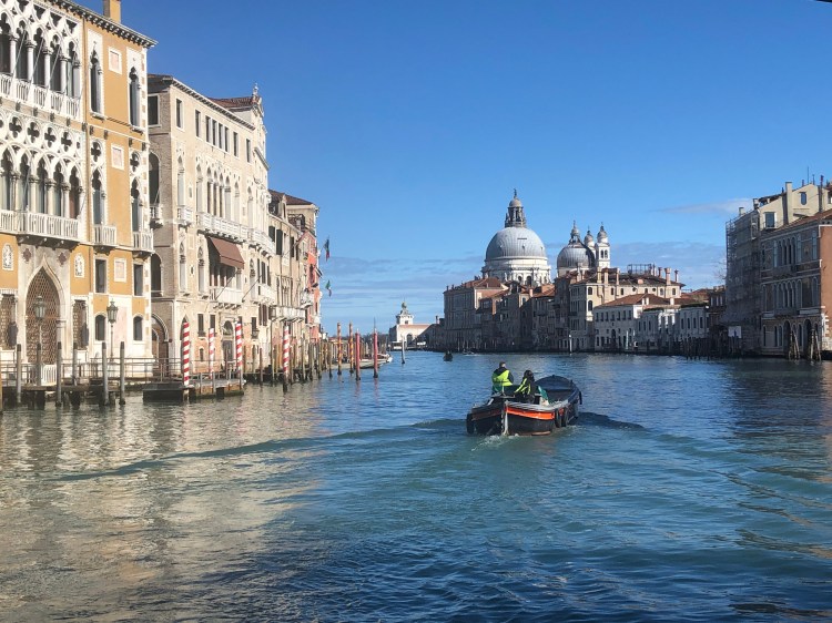Venice - Grand Canal, Guggenheim, Salute - January, 2020
