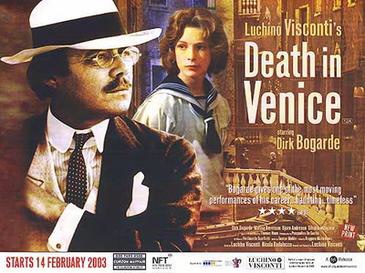 Dirk Bogarde starred in 'Death in Venice' 1971 film by Visconti, filmed in Venice and on the Lido