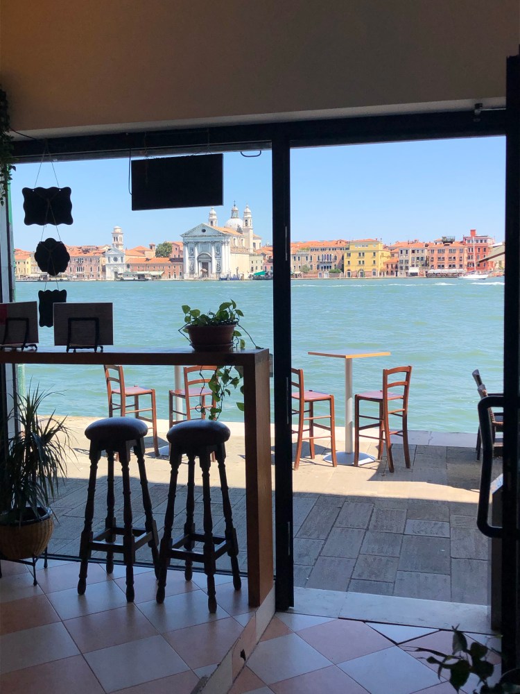 Giudecca - an amazing view from a small bar on Giudecca, looking back towards Zattere, Venezia www.educated-traveller.com
