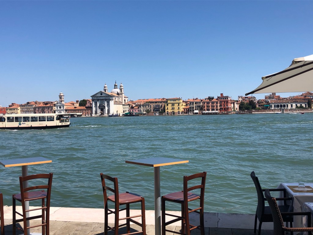 View from Giudecca Island to Zattere and the Church of the Gesuati.