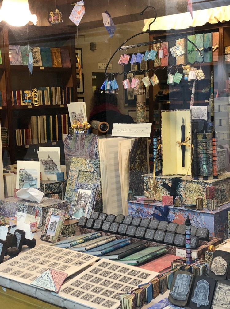 Il Pavone - July 2020, filled with exquisite, brightly coloured books, note pads, paper holders, pencils, just waiting to be taken home.