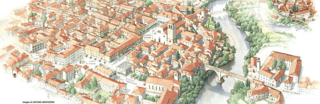 Cividale del Friuli - fabulous map by Antonio Monteverdi