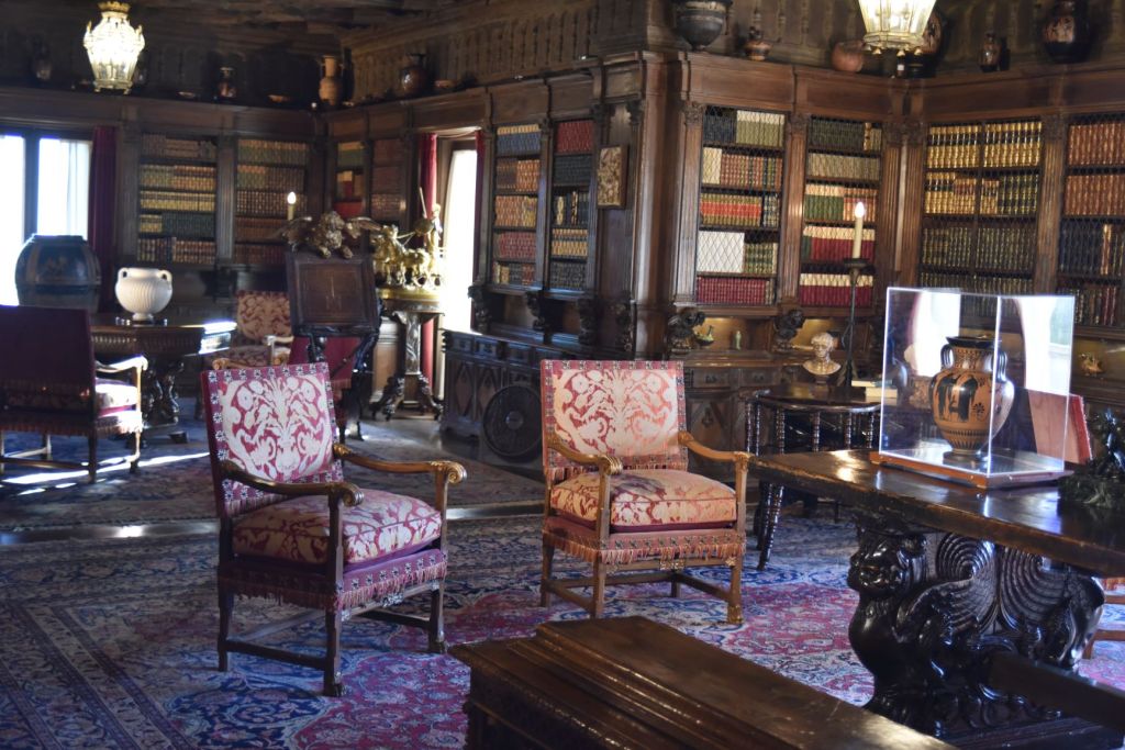 Hearst Castle - gothic library at San Simeon, California