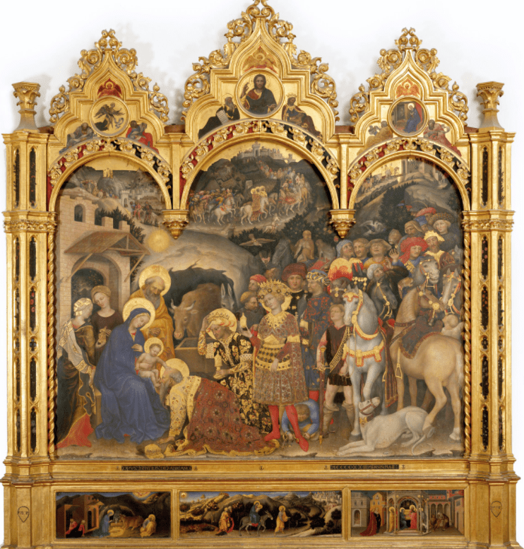 Adoration of the Magi - Gentile di Fabriano 1420s, Uffizi Gallery, Florence