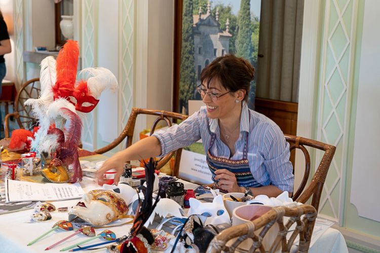 Venice, Italy - My friend the mask maker at work.