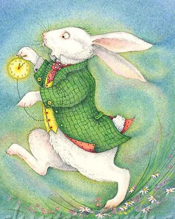 The White Rabbit is going to be late....